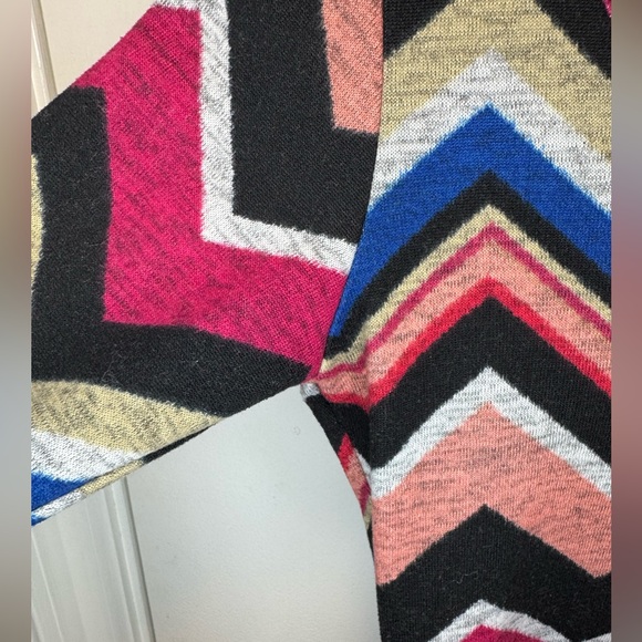 Urban Rose | Chevron Long Sleeve Dress - Multicolor | Size M | Made in USA - Picture 3 of 10